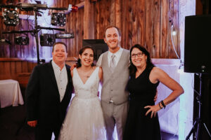 a group of people standing next to each other